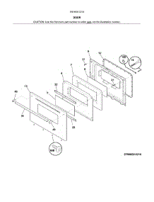 Door parts for Kenmore Range 790.65312214 (79065312214, 790 65312214) from AppliancePartsPros.com