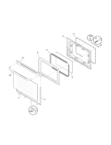 Door parts for Kenmore Range 790.70112705 (79070112705, 790 70112705) from AppliancePartsPros.com