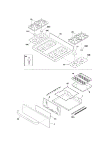 Top / Drawer parts for Kenmore Range 790.70113702 (79070113702, 790 70113702) from AppliancePartsPros.com