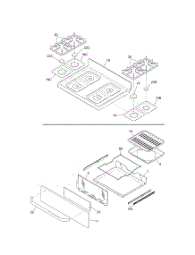 Top / Drawer parts for Kenmore Range 790.70113708 (79070113708, 790 70113708) from AppliancePartsPros.com
