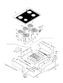 Top / Drawer parts for Kenmore Range 790.46803990 (79046803990, 790 46803990) from AppliancePartsPros.com