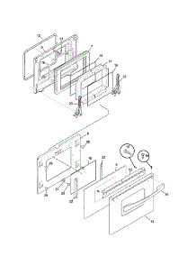 Door parts for Kenmore Range 790.46803992 (79046803992, 790 46803992) from AppliancePartsPros.com