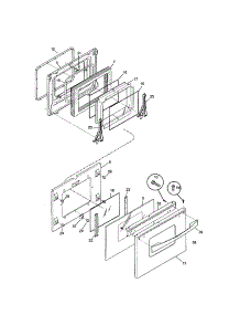 Door parts for Kenmore Range 790.46803993 (79046803993, 790 46803993) from AppliancePartsPros.com