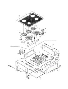 Top / Drawer parts for Kenmore Range 790.46803993 (79046803993, 790 46803993) from AppliancePartsPros.com