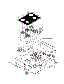 Top / Drawer parts for Kenmore Range 790.46804993 (79046804993, 790 46804993) from AppliancePartsPros.com