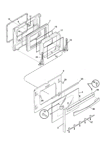 Door parts for Kenmore Range 790.46809990 (79046809990, 790 46809990) from AppliancePartsPros.com