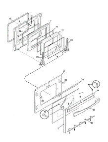 Door parts for Kenmore Range 790.46809992 (79046809992, 790 46809992) from AppliancePartsPros.com