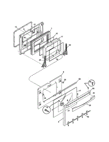 Door parts for Kenmore Range 790.46809993 (79046809993, 790 46809993) from AppliancePartsPros.com