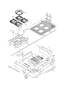 Top / Drawer parts for Kenmore Range 790.46812991 (79046812991, 790 46812991) from AppliancePartsPros.com