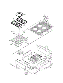 Top / Drawer parts for Kenmore Range 790.46812993 (79046812993, 790 46812993) from AppliancePartsPros.com