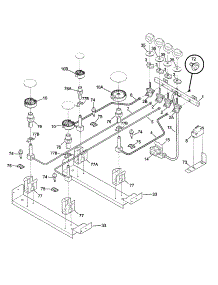 Burner parts for Kenmore Range 790.46813990 (79046813990, 790 46813990) from AppliancePartsPros.com