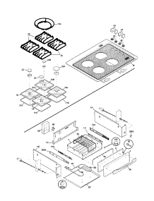 Top / Drawer parts for Kenmore Range 790.46813990 (79046813990, 790 46813990) from AppliancePartsPros.com