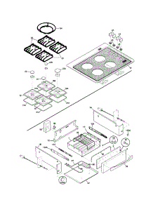 Top / Drawer parts for Kenmore Range 790.46813991 (79046813991, 790 46813991) from AppliancePartsPros.com