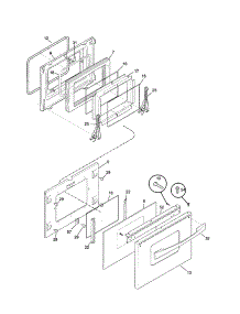 Door parts for Kenmore Range 790.46813991 (79046813991, 790 46813991) from AppliancePartsPros.com
