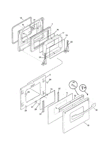 Door parts for Kenmore Range 790.46813992 (79046813992, 790 46813992) from AppliancePartsPros.com