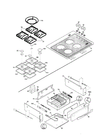 Top / Drawer parts for Kenmore Range 790.46813992 (79046813992, 790 46813992) from AppliancePartsPros.com
