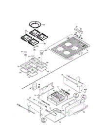 Top / Drawer parts for Kenmore Range 790.46813993 (79046813993, 790 46813993) from AppliancePartsPros.com