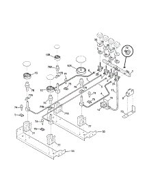 Burner parts for Kenmore Range 790.46813993 (79046813993, 790 46813993) from AppliancePartsPros.com