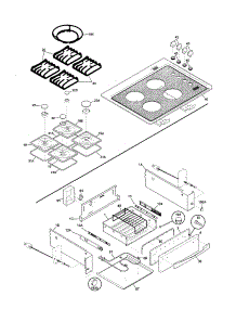 Top / Drawer parts for Kenmore Range 790.46814990 (79046814990, 790 46814990) from AppliancePartsPros.com