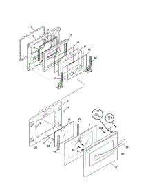 Door parts for Kenmore Range 790.46823100 (79046823100, 790 46823100) from AppliancePartsPros.com