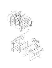 Door parts for Kenmore Range 790.46823101 (79046823101, 790 46823101) from AppliancePartsPros.com