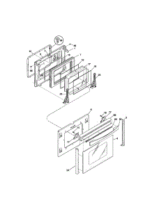Door parts for Kenmore Range 790.46824101 (79046824101, 790 46824101) from AppliancePartsPros.com