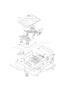Top / Drawer parts for Kenmore Range 790.46829102 (79046829102, 790 46829102) from AppliancePartsPros.com
