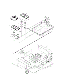 Top / Drawer parts for Kenmore Range 790.46832102 (79046832102, 790 46832102) from AppliancePartsPros.com