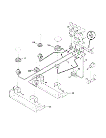 Burner parts for Kenmore Range 790.46833100 (79046833100, 790 46833100) from AppliancePartsPros.com