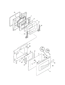 Door parts for Kenmore Range 790.46833100 (79046833100, 790 46833100) from AppliancePartsPros.com