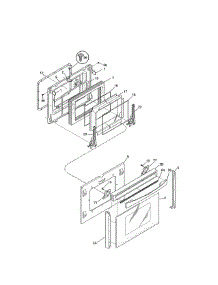 Door parts for Kenmore Range 790.46839101 (79046839101, 790 46839101) from AppliancePartsPros.com