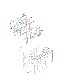 Door parts for Kenmore Range 790.46839102 (79046839102, 790 46839102) from AppliancePartsPros.com