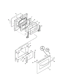 Door parts for Kenmore Range 790.47153400 (79047153400, 790 47153400) from AppliancePartsPros.com