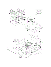 Top / Drawer parts for Kenmore Range 790.47153402 (79047153402, 790 47153402) from AppliancePartsPros.com