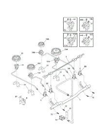 Burner parts for Kenmore Range 790.47153403 (79047153403, 790 47153403) from AppliancePartsPros.com