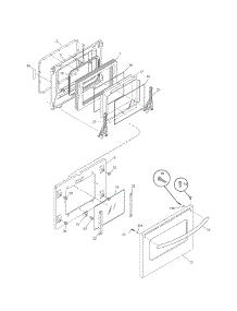 Door parts for Kenmore Range 790.47153403 (79047153403, 790 47153403) from AppliancePartsPros.com
