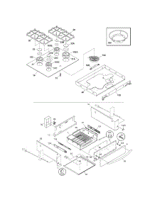 Top / Drawer parts for Kenmore Range 790.47153403 (79047153403, 790 47153403) from AppliancePartsPros.com