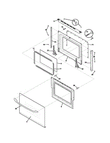 Door parts for Kenmore Wall Oven 790.47172400 (79047172400, 790 47172400) from AppliancePartsPros.com