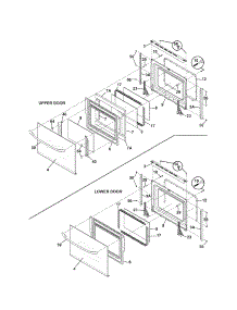 Doors parts for Kenmore Wall Oven 790.47732402 (79047732402, 790 47732402) from AppliancePartsPros.com
