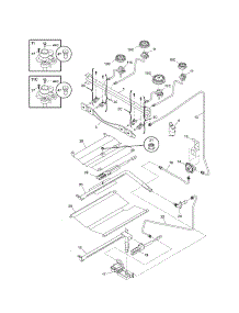 Burner parts for Kenmore Range 790.78530602 (79078530602, 790 78530602) from AppliancePartsPros.com