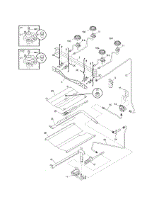 Burner parts for Kenmore Range 790.78530604 (79078530604, 790 78530604) from AppliancePartsPros.com