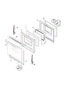 Door parts for Kenmore Range 790.78531603 (79078531603, 790 78531603) from AppliancePartsPros.com