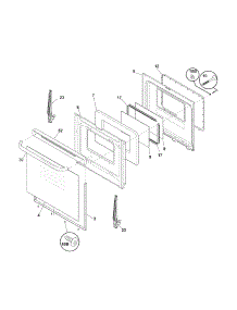 Door parts for Kenmore Range 790.78540605 (79078540605, 790 78540605) from AppliancePartsPros.com