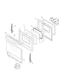 Door parts for Kenmore Range 790.78542703 (79078542703, 790 78542703) from AppliancePartsPros.com