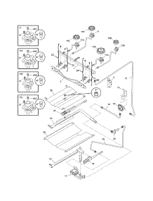 Burner parts for Kenmore Range 790.78572408 (79078572408, 790 78572408) from AppliancePartsPros.com