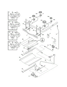 Burner parts for Kenmore Range 790.78583406 (79078583406, 790 78583406) from AppliancePartsPros.com