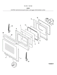 Door parts for Kenmore Range 790.78614405 (79078614405, 790 78614405) from AppliancePartsPros.com