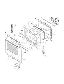 Door parts for Kenmore Range 790.78618503 (79078618503, 790 78618503) from AppliancePartsPros.com