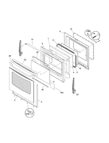 Door parts for Kenmore Range 790.78618504 (79078618504, 790 78618504) from AppliancePartsPros.com