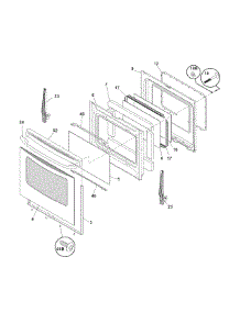 Door parts for Kenmore Range 790.78618505 (79078618505, 790 78618505) from AppliancePartsPros.com